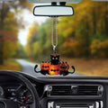 Holographic Pumpkin Kitty Ornament Custom Halloween Car Accessories - Gearcarcover - 3