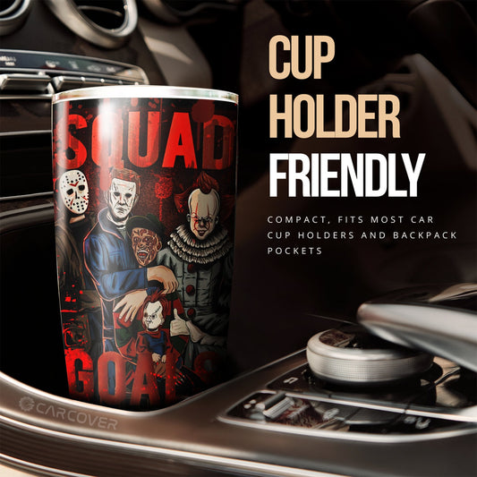 Horror Squad Tumbler Cup Custom Halloween Car Interior Accessories - Gearcarcover - 2