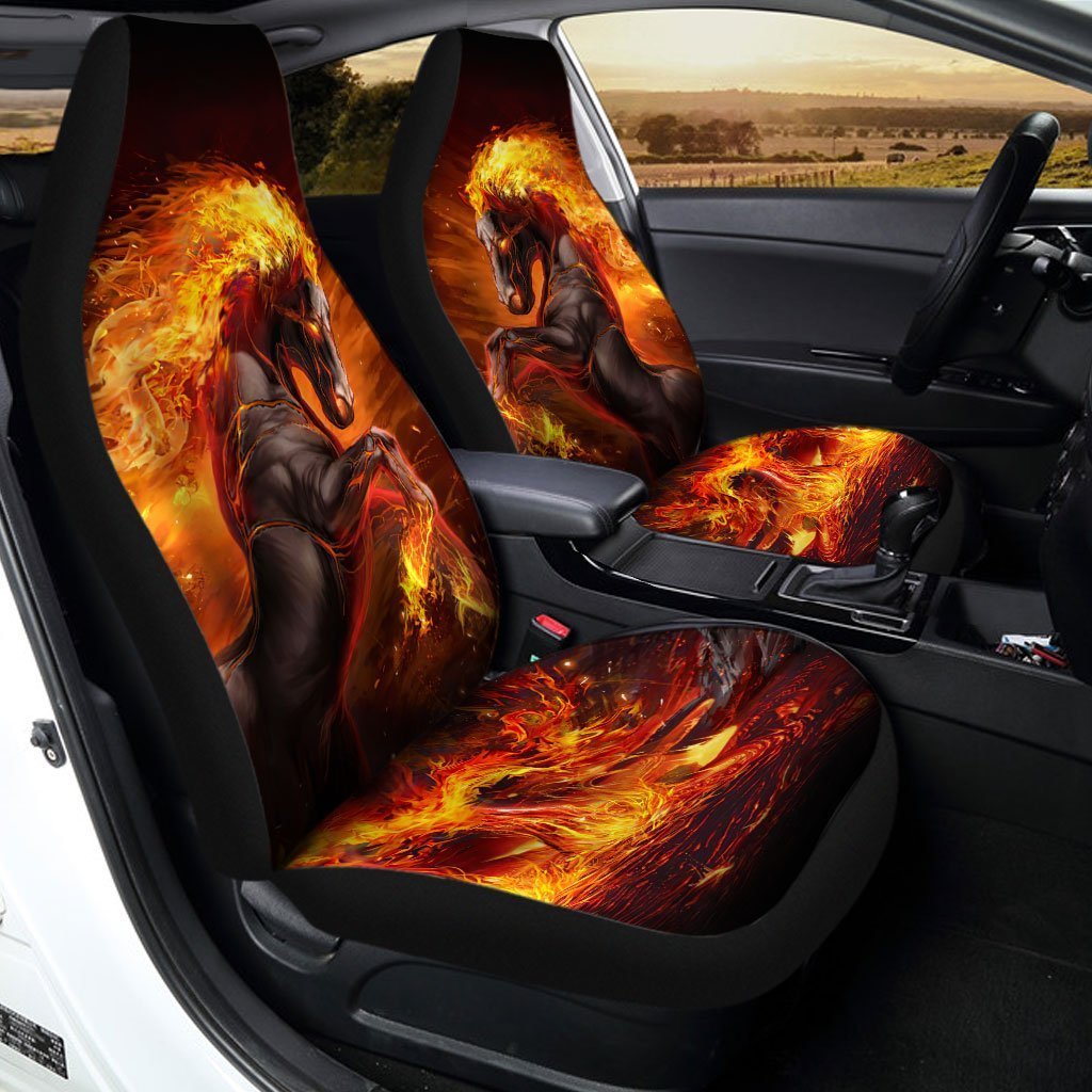 Horse Car Seat Covers Fire Horse Car Accessories - Gearcarcover - 2