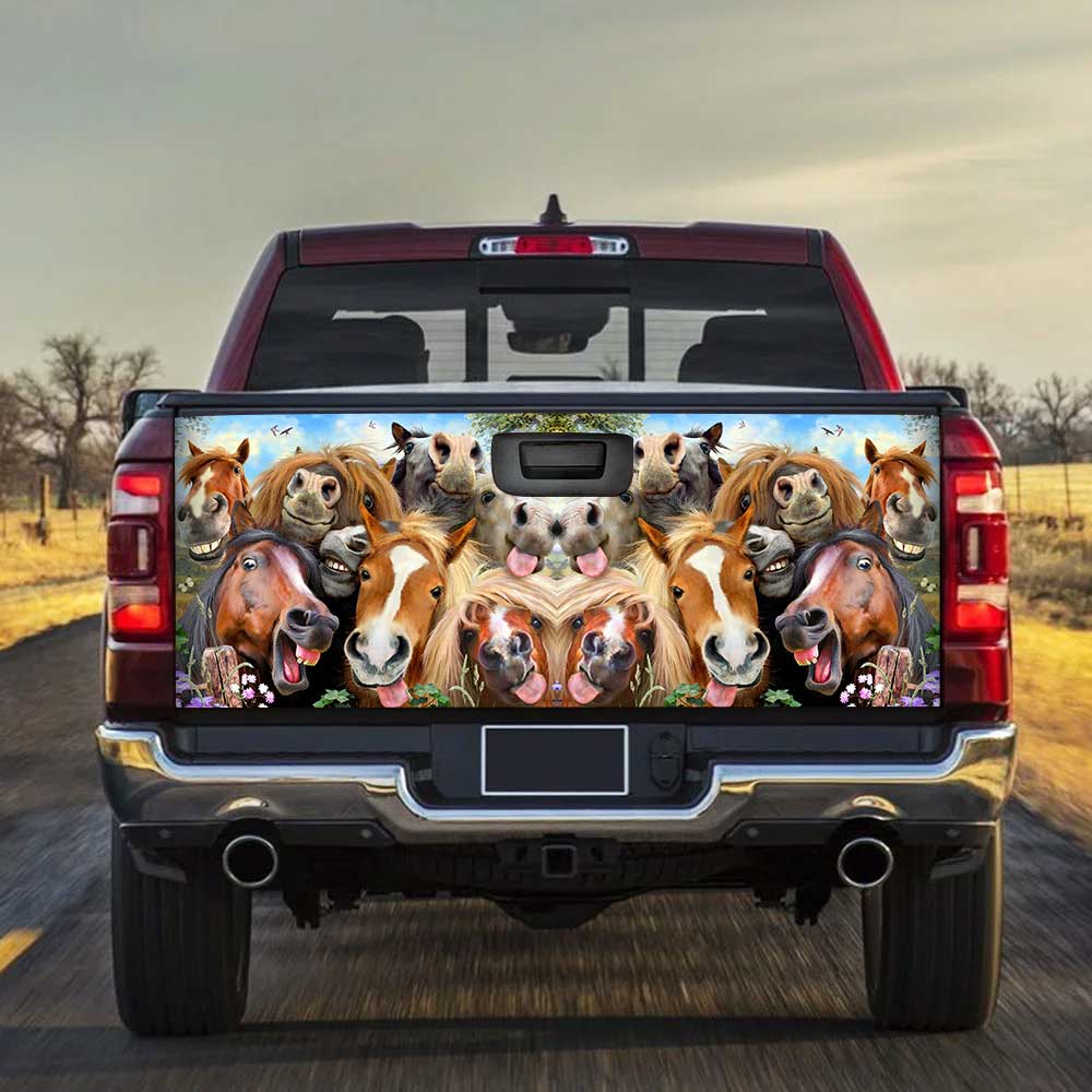 Horse Truck Tailgate Decal Custom Funny Car Accessories - Gearcarcover - 1