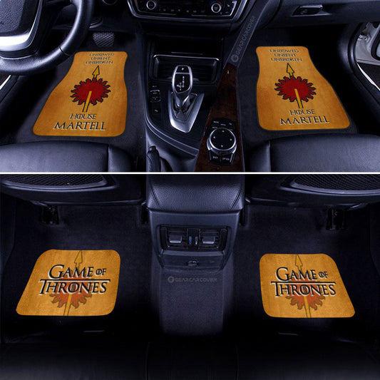 House Martell Car Floor Mats Custom Game Of Throne - Gearcarcover - 2