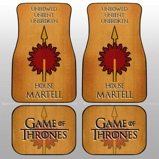House Martell Car Floor Mats Custom Game Of Throne - Gearcarcover - 1