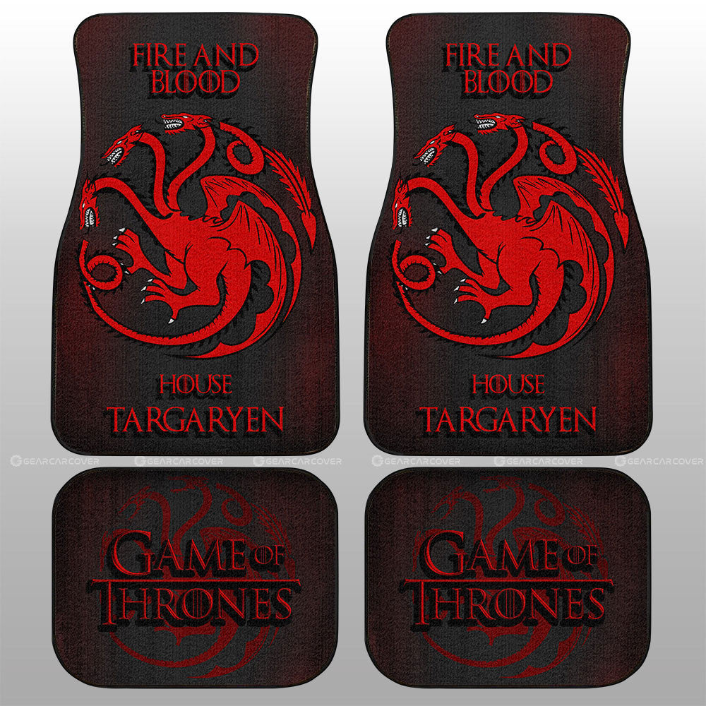 House Targaryen Car Floor Mats Custom Game Of Throne - Gearcarcover - 1