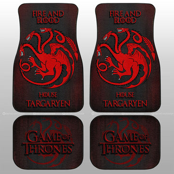 House Targaryen Car Floor Mats Custom Game Of Throne - Gearcarcover - 1