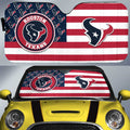 Houston Texans Car Sunshade Custom US Flag Style - Gearcarcover - 1
