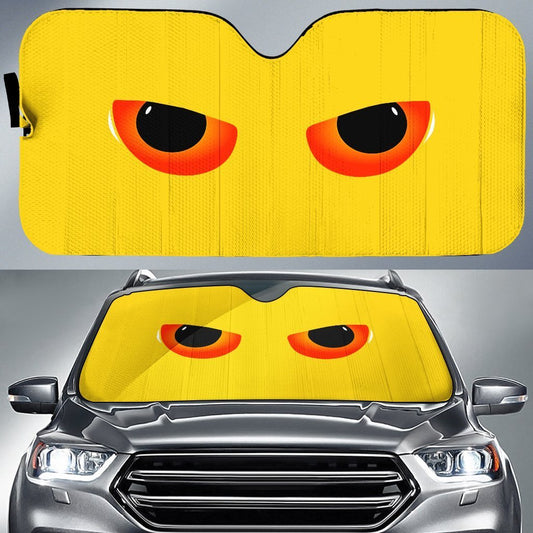 I Can See You Eyes Car Sunshade Custom Yellow Car Accessories - Gearcarcover - 1