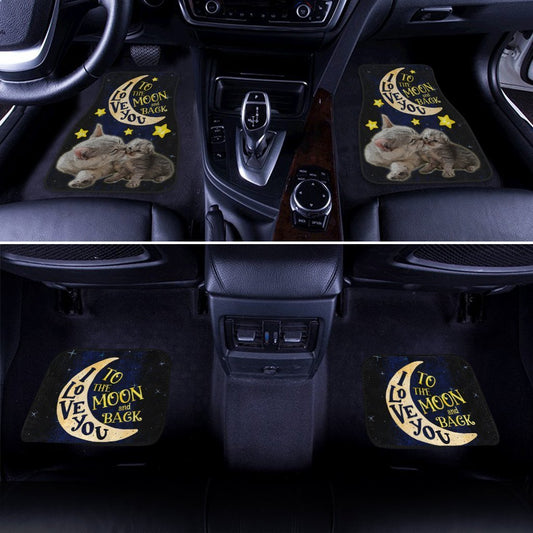 I Love You To The Moon And Back Cat Car Floor Mats Custom Car Accessories - Gearcarcover - 2