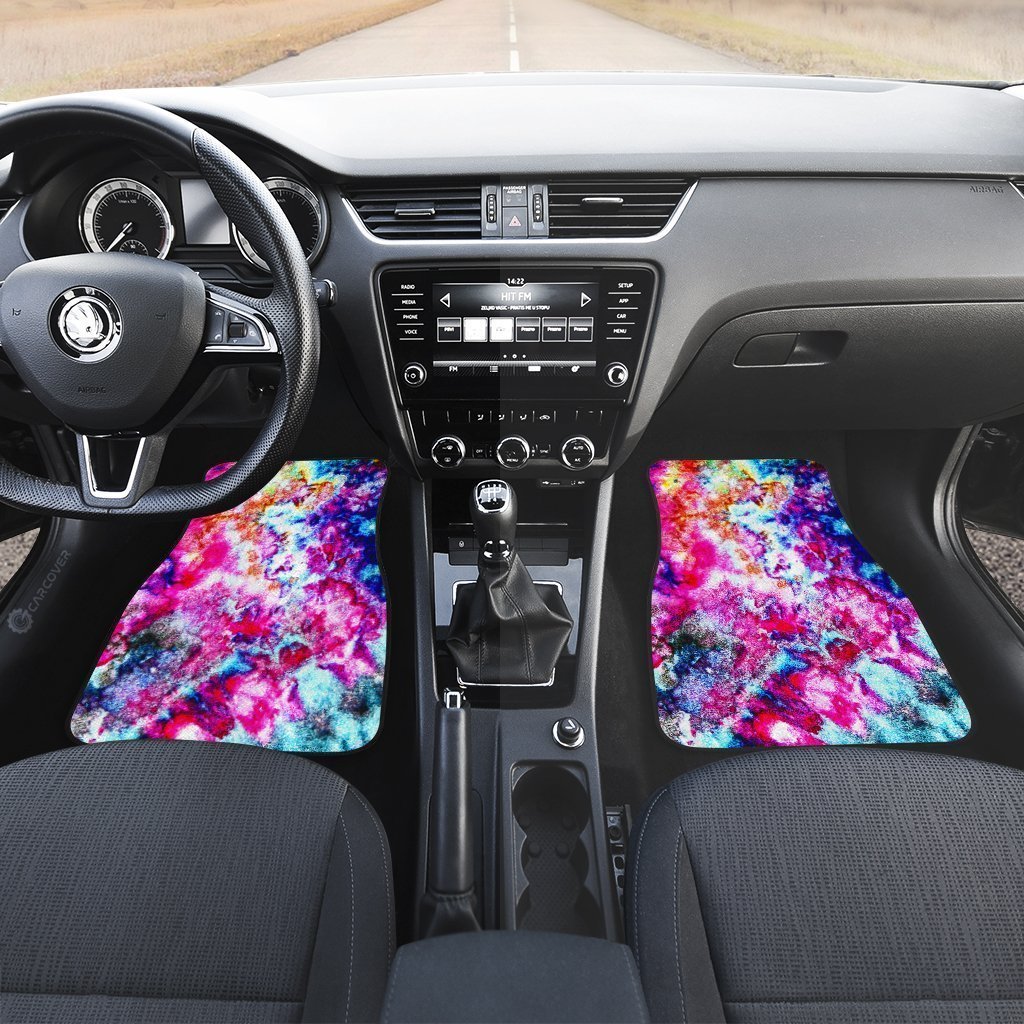Ice Tie Dye Car Floor Mats Custom Hippie Car Interior Accessories - Gearcarcover - 3