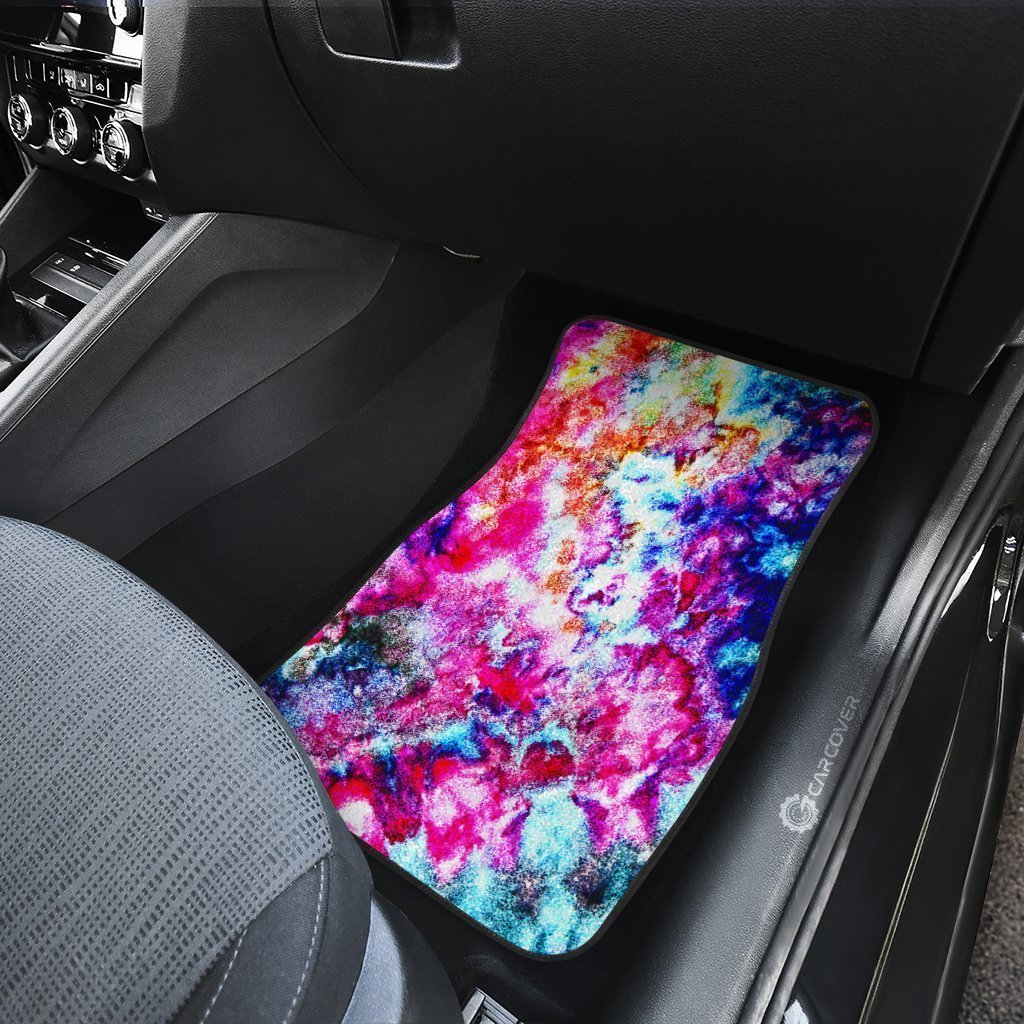 Ice Tie Dye Car Floor Mats Custom Hippie Car Interior Accessories - Gearcarcover - 4