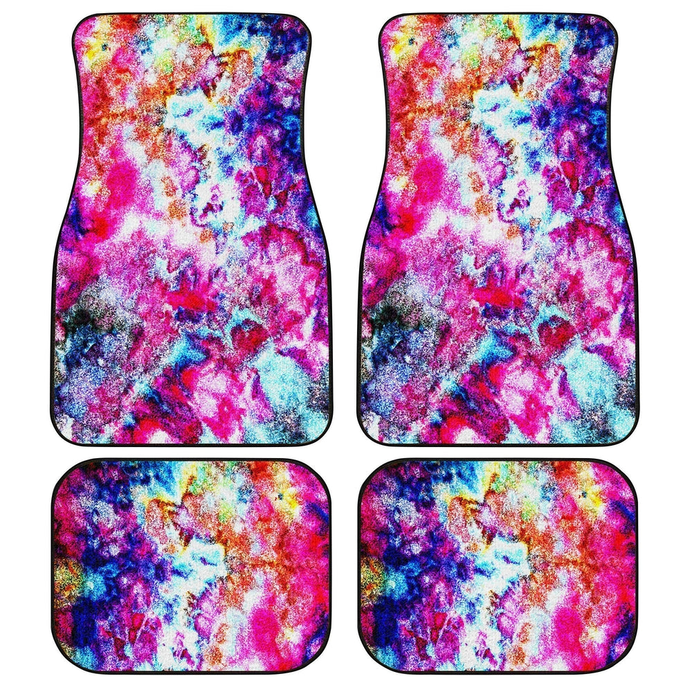 Ice Tie Dye Car Floor Mats Custom Hippie Car Interior Accessories - Gearcarcover - 1