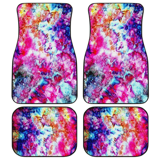 Ice Tie Dye Car Floor Mats Custom Hippie Car Interior Accessories - Gearcarcover - 1