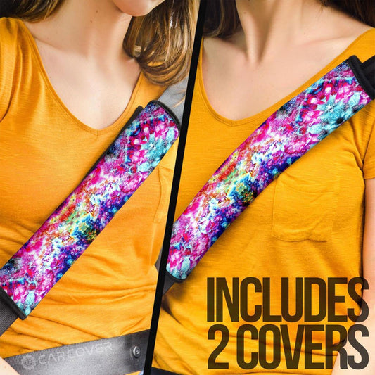 Ice Tie Dye Seat Belt Covers Custom Hippie Car Accessories Gifts - Gearcarcover - 2