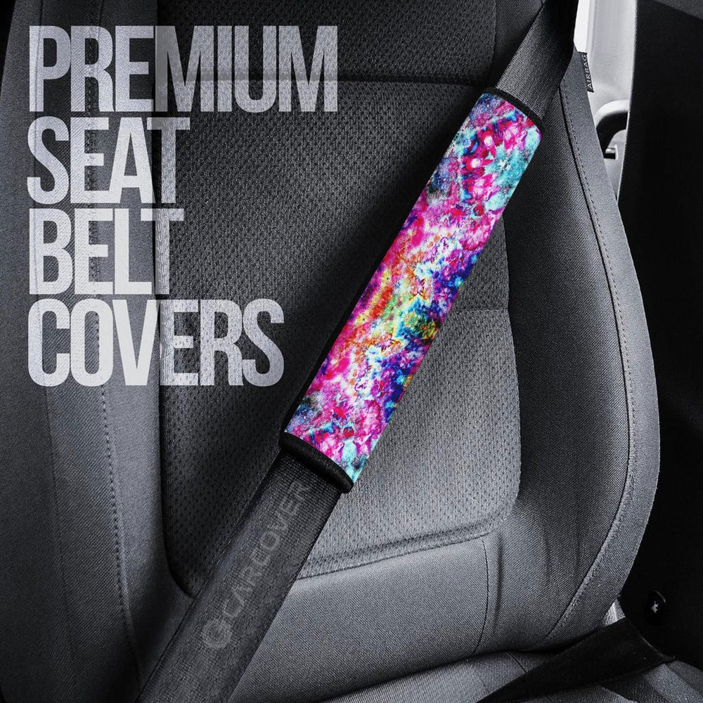 Ice Tie Dye Seat Belt Covers Custom Hippie Car Accessories Gifts - Gearcarcover - 3