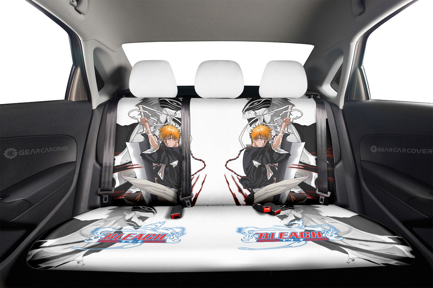 Ichigo Kurosaki Car Back Seat Cover Custom Bleach Anime - Gearcarcover - 2