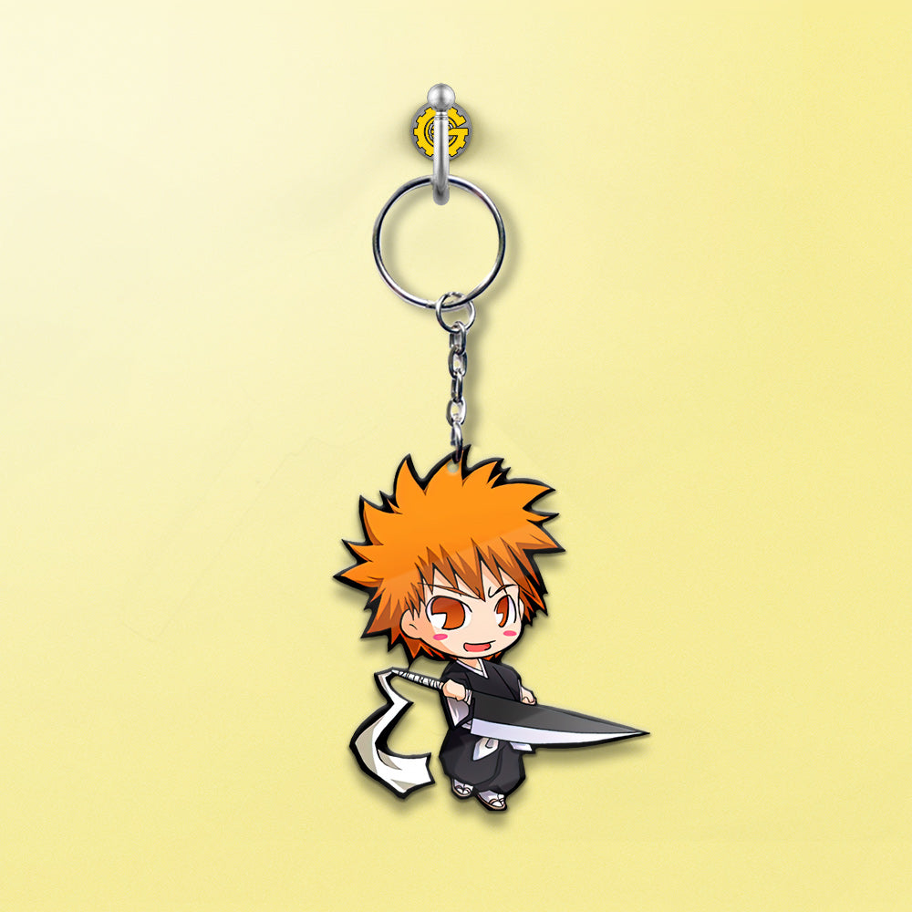 Ichigo Kurosaki Keychain Custom Bleach Anime Car Accessories - Gearcarcover - 2