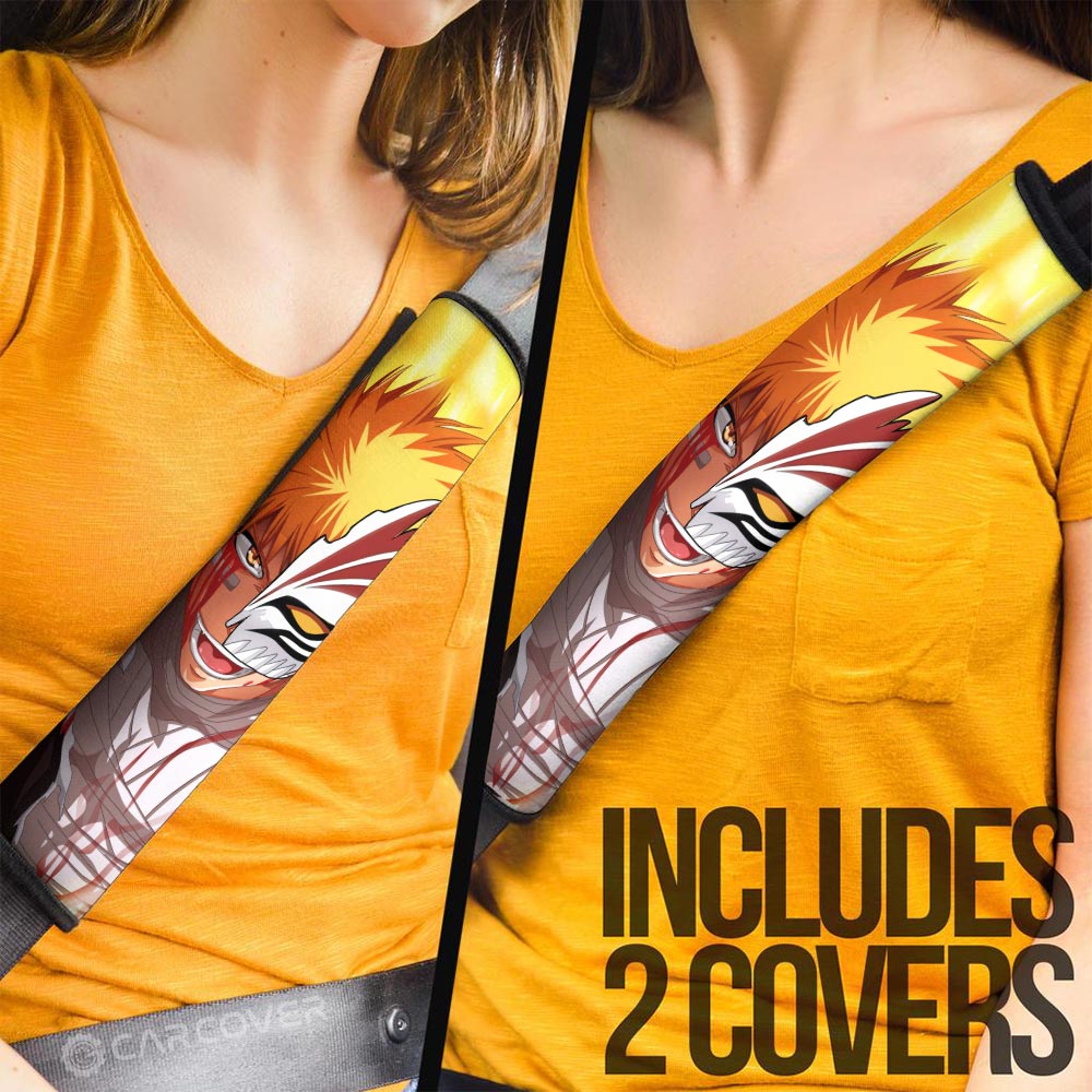 Ichigo Kurosaki Seat Belt Covers Custom Bleach Anime Car Accessories - Gearcarcover - 3