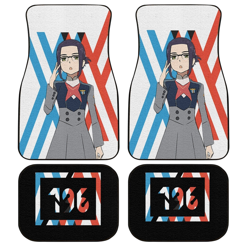 Ikuno Code 196 Car Floor Mats Custom Darling In The Franxx Anime Car Accessories - Gearcarcover - 1
