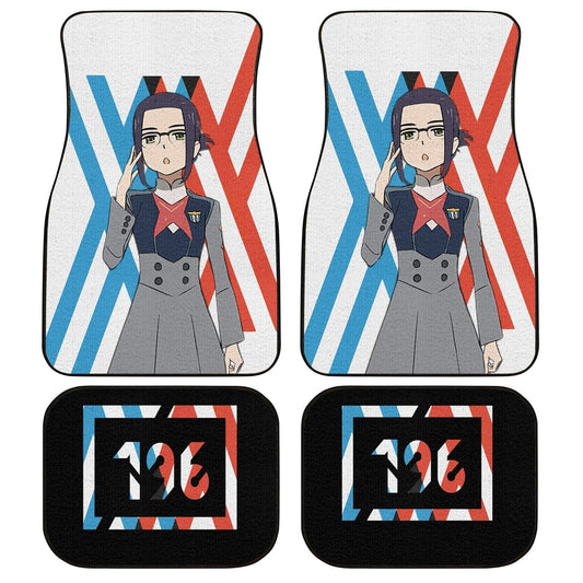 Ikuno Code 196 Car Floor Mats Custom Darling In The Franxx Anime Car Accessories - Gearcarcover - 1