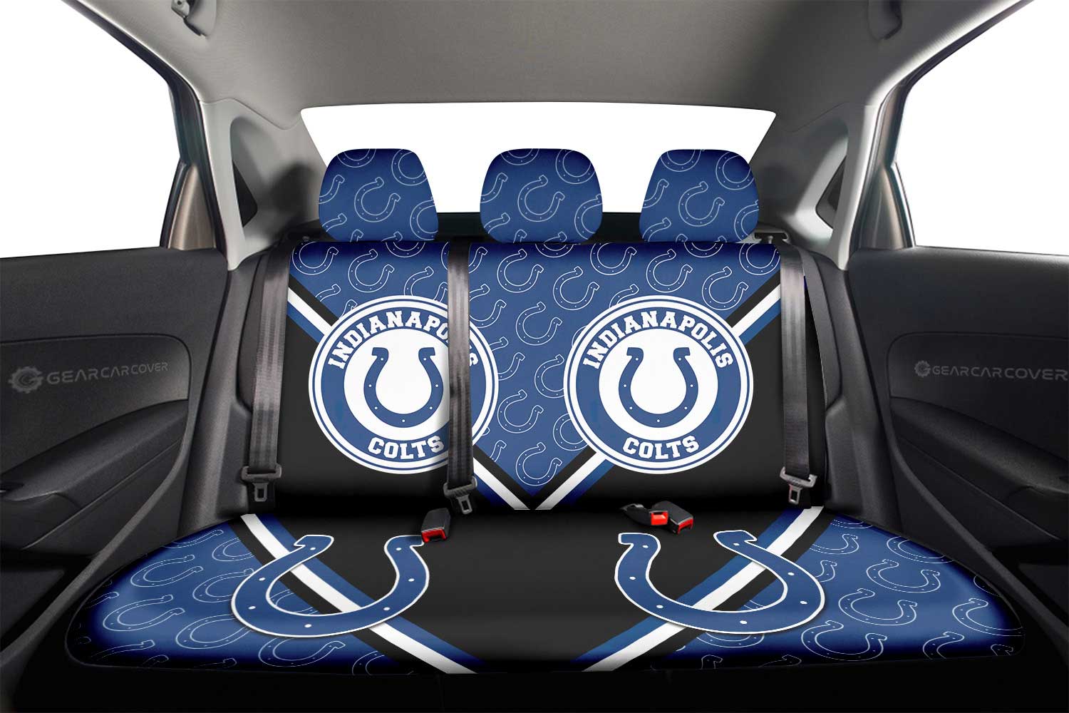 Indianapolis Colts Car Back Seat Cover Custom Car Decorations For Fans - Gearcarcover - 2