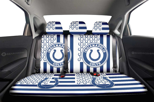 Indianapolis Colts Car Back Seat Cover Custom US Flag Style - Gearcarcover - 2