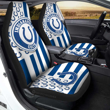 Indianapolis Colts Car Seat Covers Custom US Flag Style - Gearcarcover - 1