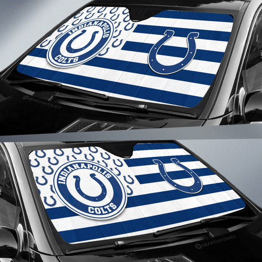 Indianapolis Colts Car Sunshade Custom US Flag Style - Gearcarcover - 2