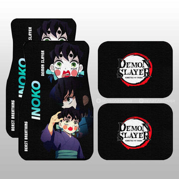 Inoko Car Floor Mats Custom Demon Slayer Anime - Gearcarcover - 1