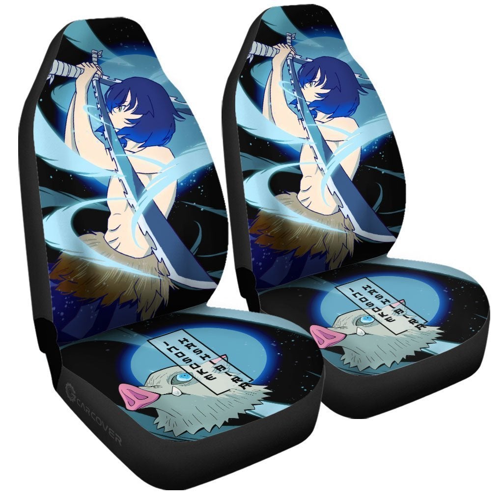 Inosuke Beast Breathing Seat Covers Custom Demon Slayer Anime Car - Gearcarcover - 3