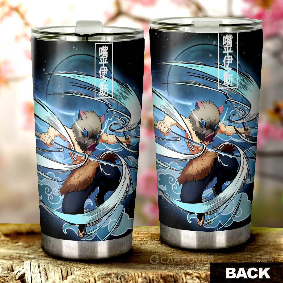 Inosuke Beast Breathing Tumbler Cup Custom Anime Demon Slayer Car Accessories - Gearcarcover - 3