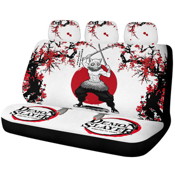 Inosuke Car Back Seat Covers Custom Japan Style Demon Slayer Anime Car Accessories - Gearcarcover - 1