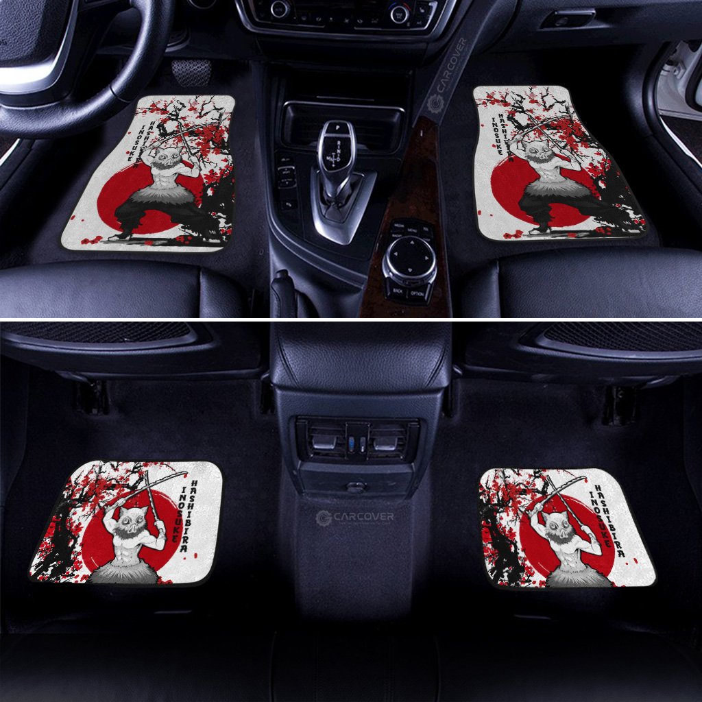 Inosuke Car Floor Mats Custom Japan Style Anime Demon Slayer Car Accessories - Gearcarcover - 3