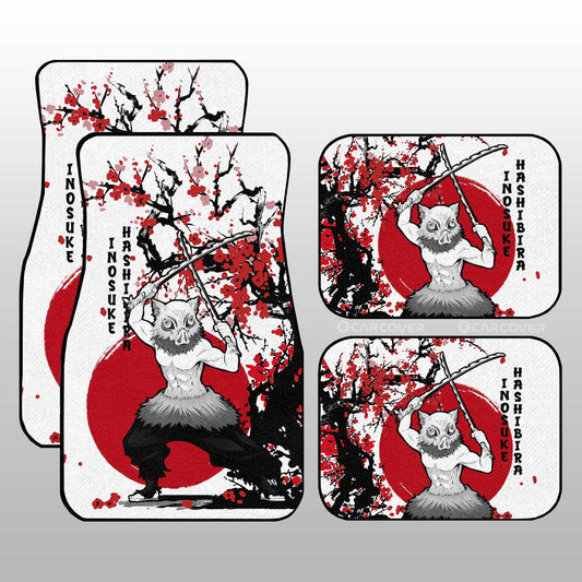 Inosuke Car Floor Mats Custom Japan Style Anime Demon Slayer Car Accessories - Gearcarcover - 1