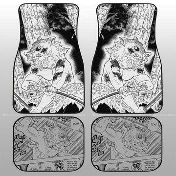 Inosuke Car Floor Mats Custom Kimetsu No Yaiba Manga Car Accessories - Gearcarcover - 1