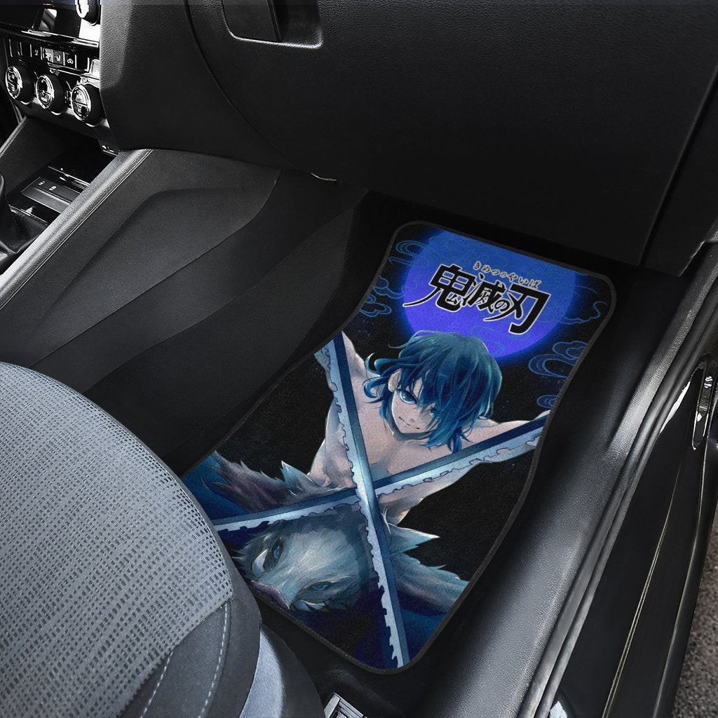 Inosuke Car Floor Mats Custom Moonlight Demon Slayer Anime Car Accessories - Gearcarcover - 4