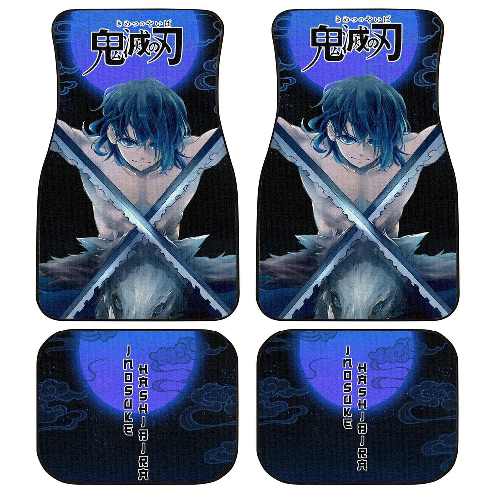 Inosuke Car Floor Mats Custom Moonlight Demon Slayer Anime Car Accessories - Gearcarcover - 1