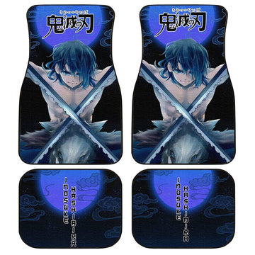 Inosuke Car Floor Mats Custom Moonlight Demon Slayer Anime Car Accessories - Gearcarcover - 1