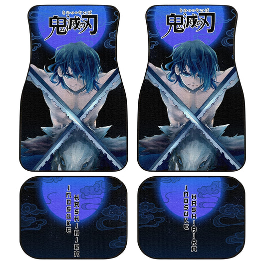 Inosuke Car Floor Mats Custom Moonlight Demon Slayer Anime Car Accessories - Gearcarcover - 1