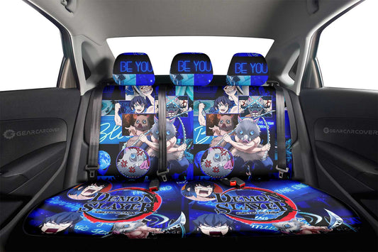 Inosuke Hashibira Car Back Seat Cover Custom Demon Slayer Anime - Gearcarcover - 2