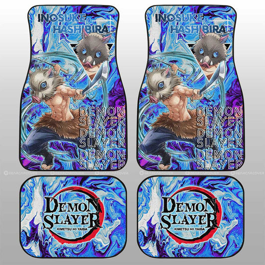 Inosuke Hashibira Car Floor Mats Custom Demon Slayer Anime Car Accessories - Gearcarcover - 1