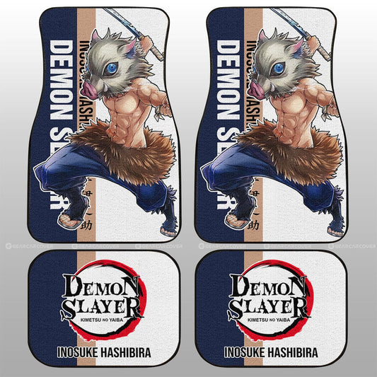 Inosuke Hashibira Car Floor Mats Custom Demon Slayer Car Accessories For Anime Fans - Gearcarcover - 2
