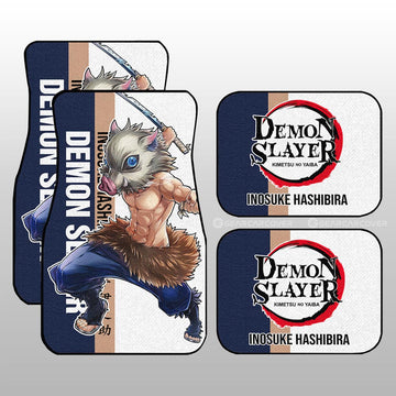Inosuke Hashibira Car Floor Mats Custom Demon Slayer Car Accessories For Anime Fans - Gearcarcover - 1