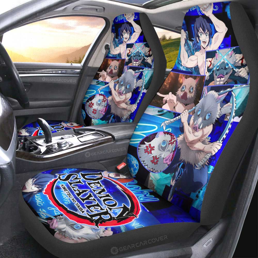 Inosuke Hashibira Car Seat Covers Custom Demon Slayer Anime - Gearcarcover - 2