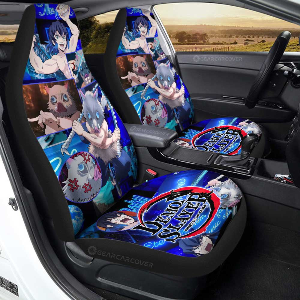 Inosuke Hashibira Car Seat Covers Custom Demon Slayer Anime - Gearcarcover - 1
