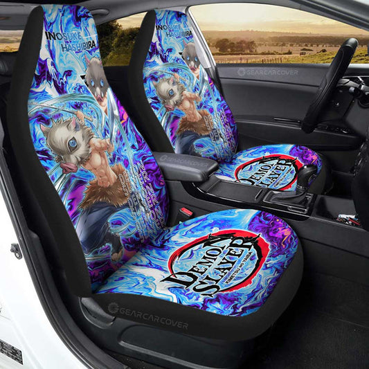 Inosuke Hashibira Car Seat Covers Custom Demon Slayer Car Accessories For Fans - Gearcarcover - 1