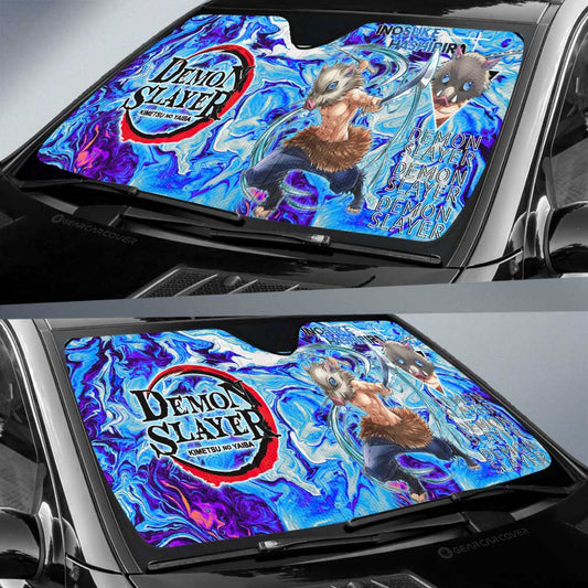 Inosuke Hashibira Car Sunshade Custom Demon Slayer Anime Car Accessories - Gearcarcover - 2