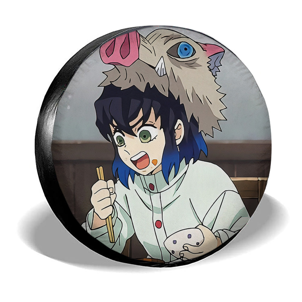 Inosuke Hashibira Spare Tire Cover Custom Demon Slayer Anime Car Acces