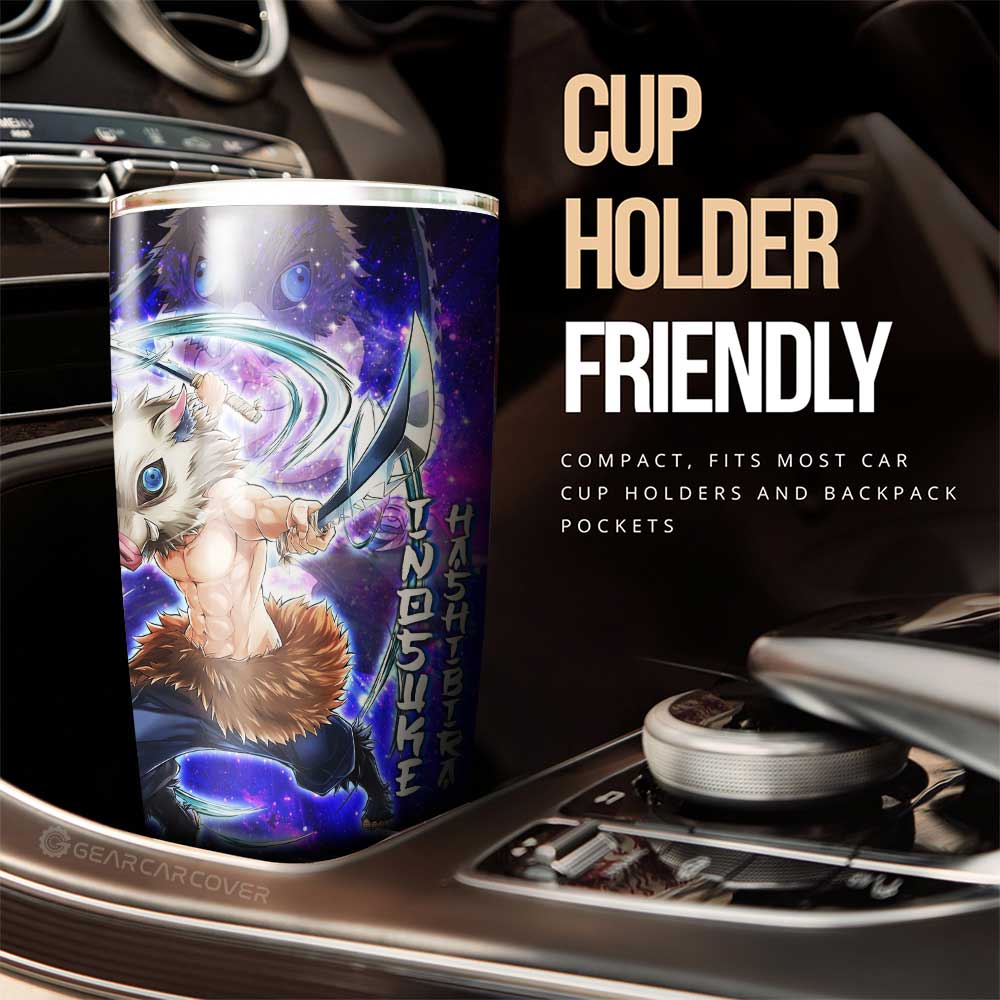 Inosuke Hashibira Tumbler Cup Custom Characters Demon Slayer Car Accessories - Gearcarcover - 3