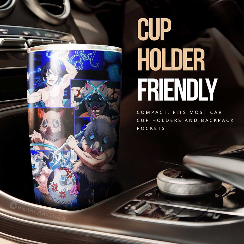 Inosuke Hashibira Tumbler Cup Custom Demon Slayer Anime - Gearcarcover - 2