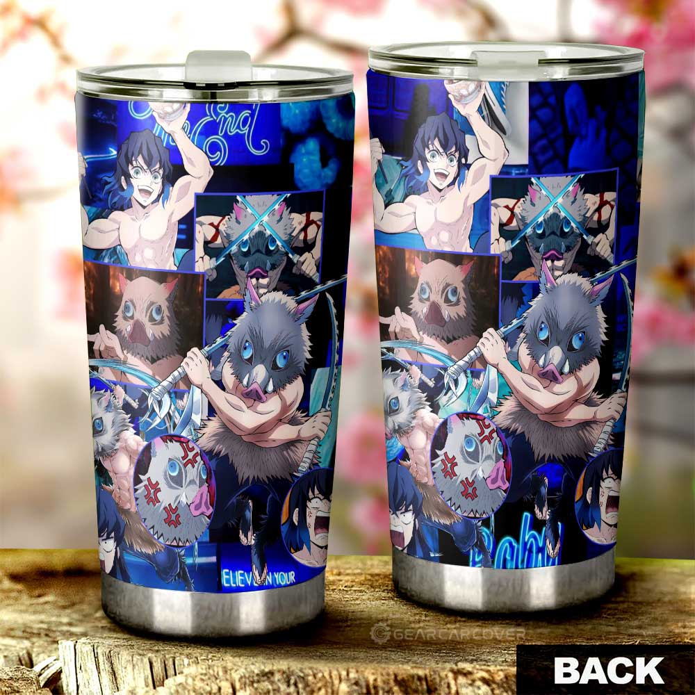 Inosuke Hashibira Tumbler Cup Custom Demon Slayer Anime - Gearcarcover - 3