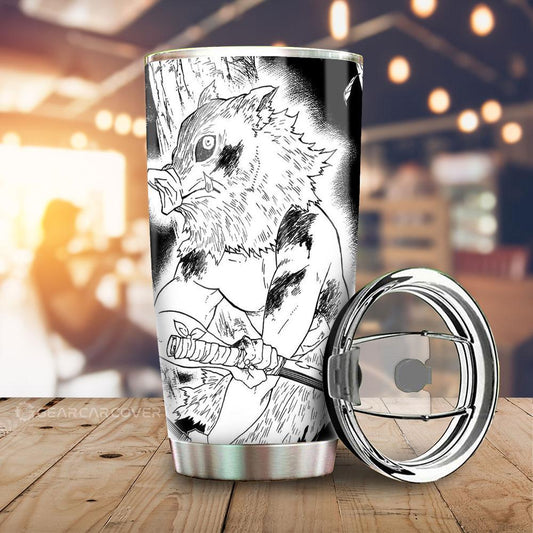 Inosuke Tumbler Cup Custom Kimetsu No Yaiba Manga Car Accessories - Gearcarcover - 2